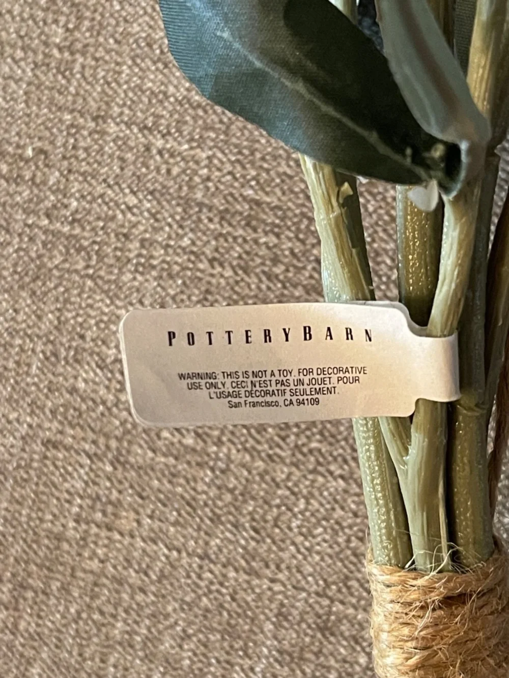 Pottery Barn Faux Olive Branch Bundle NWT